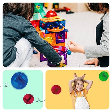 PicassoTiles Marble Run Race Track Building Blocks, 100 Pieces