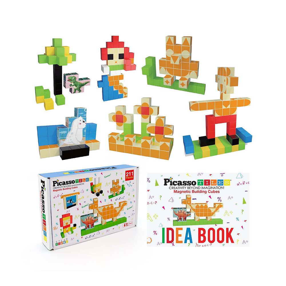 Picassotiles 103 Pc Magnetic Blocks, Magnetic Building Blocks For Kids 