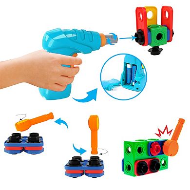 Picassotiles 250 PC Construction Building Engineering Set, STEM Toy, Learning Toy for Kids Ages 3+