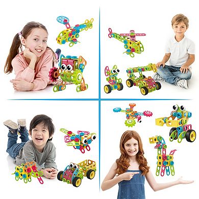 250 Piece Kids Construction Engineering Kit