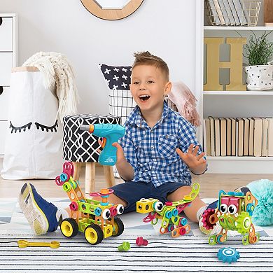 Picassotiles 250 PC Construction Building Engineering Set, STEM Toy, Learning Toy for Kids Ages 3+