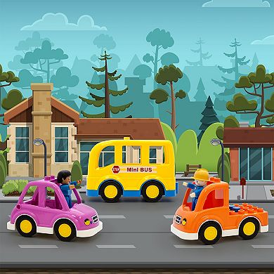 PicassoTiles 5 Piece Vehicle Character and Action Figure Expansion Set for Ages 3+, Multicolor