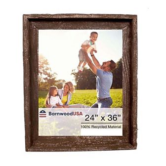 Rustic Farmhouse Signature Series 24x36 Reclaimed Wood Picture Frame
