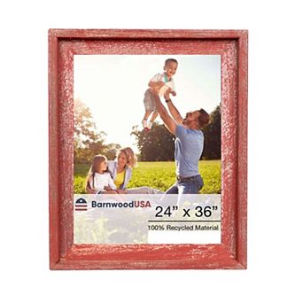 Rustic Farmhouse Signature Series 24x36 Reclaimed Wood Picture Frame