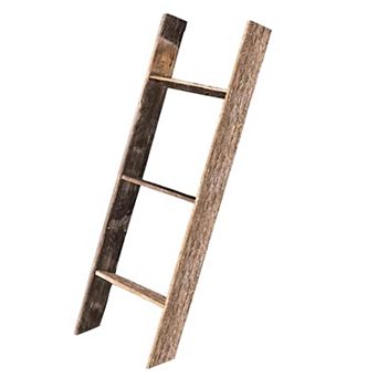 Rustic Farmhouse 3ft Reclaimed Wood Decorative Bookcase Picket Ladder