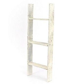 Rustic Farmhouse 3ft Reclaimed Wood Decorative Bookcase Picket Ladder