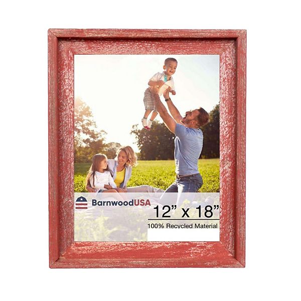 Rustic Farmhouse Signature Series 12x18 Reclaimed Wood Picture Frame