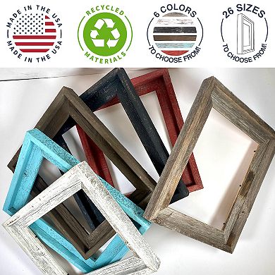 Rustic Farmhouse Signature Series 8x8 Reclaimed Wood Picture Frame
