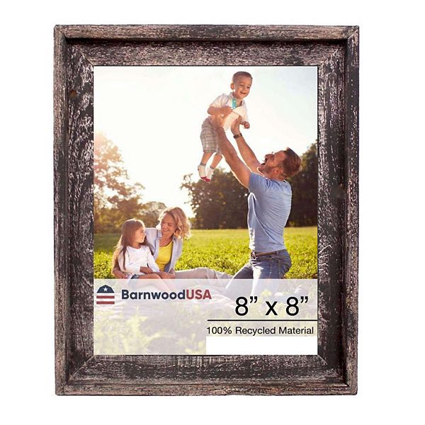 Rustic Farmhouse Signature Series 8x8 Reclaimed Wood Picture Frame