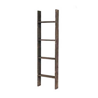 Rustic Farmhouse 4ft Reclaimed Wood Decorative Bookcase Picket Ladder