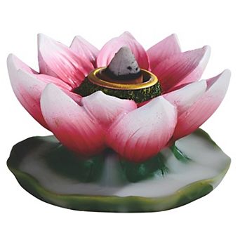 FC Design 3"W Pink Lotus Flower Backflow Incense Burner