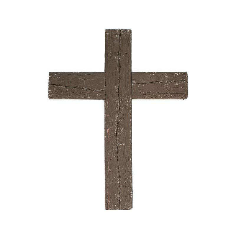 BarnwoodUSA Rustic Christian 15 in. x 12 in. White Wash Reclaimed Old Wooden Cross