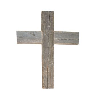 Rustic Christian 15 in x 12 in Old Reclaimed Wood Cross