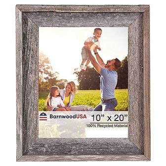 Rustic Farmhouse Signature Series 10x20 Reclaimed Wood Picture Frame