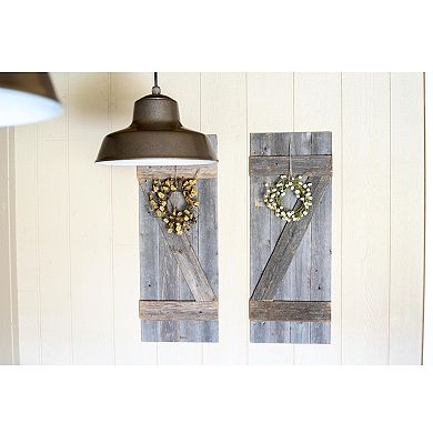 Rustic Farmhouse 36 in. x 12 in. Reclaimed Wood Decorative Shutters (Set of 2)