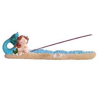 FC Design 9.75"W Blue Mermaid Incense Burner Sticks Holder Mergirl Statue Fantasy Decoration Figurine
