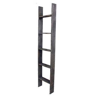 Rustic Farmhouse 5ft Reclaimed Wood Decorative Bookcase Picket Ladder
