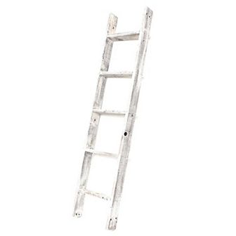 Rustic Farmhouse 5ft Reclaimed Wood Decorative Bookcase Picket Ladder
