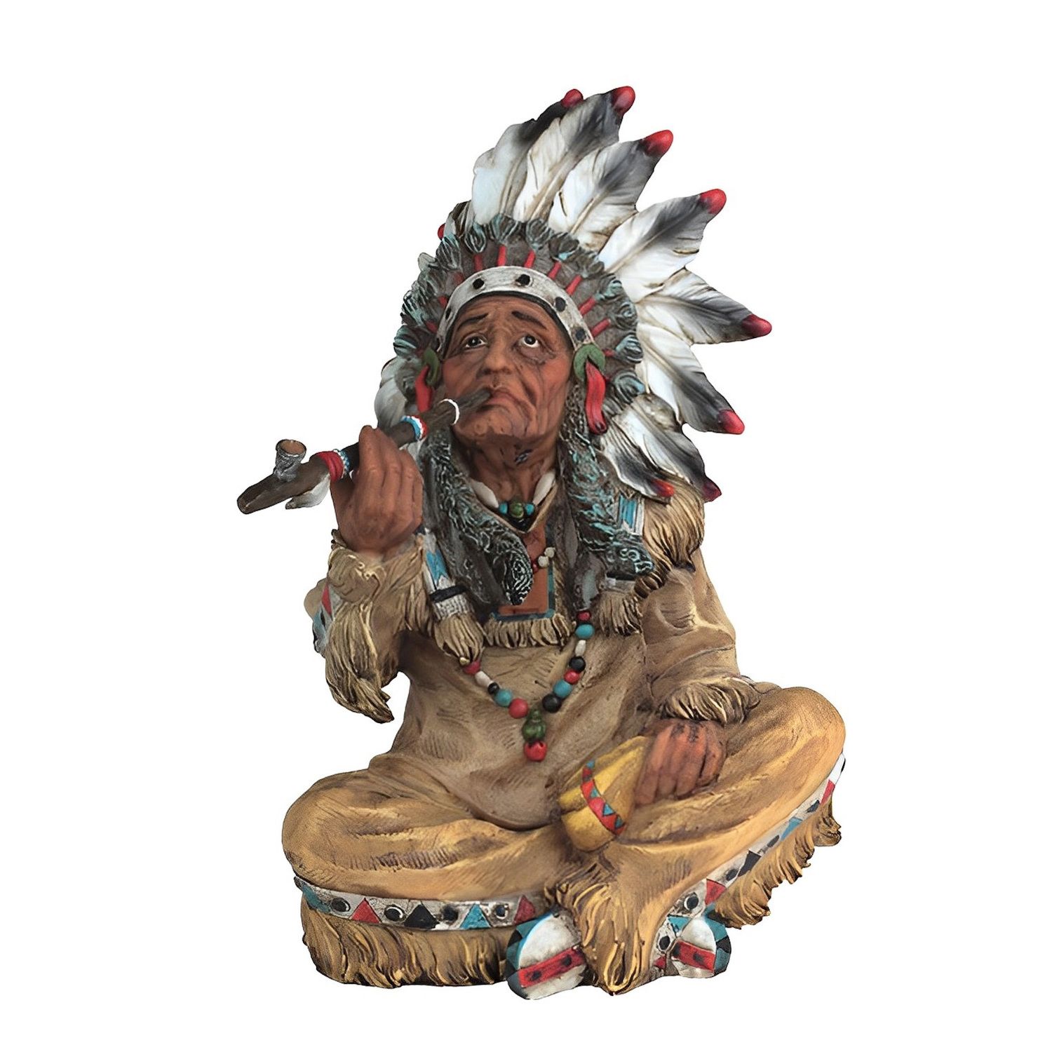 Indian Warrior w, Spear Statue