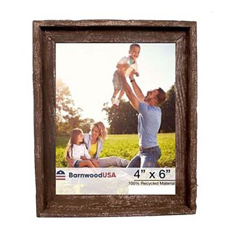 Rustic Farmhouse Signature Series 4x6 Reclaimed Wood Picture Frame