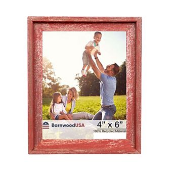 Rustic Farmhouse Signature Series 4x6 Reclaimed Wood Picture Frame