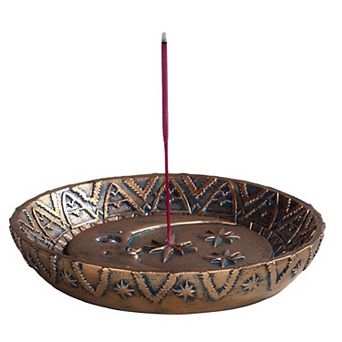 FC Design 5"W Bronze Celestial Incense Burner Plate Incense Holder Home Decor