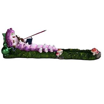 FC Design 10.5"W Purple Caterpillar Incense Burner Incense Sticks Holder Decoration Figurine