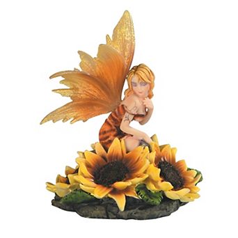 FC Design 5"H Flower Fairy with Sunflowers Statue Fantasy Decoration Figurine Home Room Decor