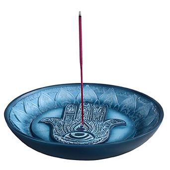 FC Design 5"W Buddha Palm Incense Burner Plate Incense Sticks Holder Decoration Figurine