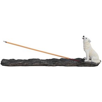 FC Design 11"W Snow Wolf Call Incense Burner