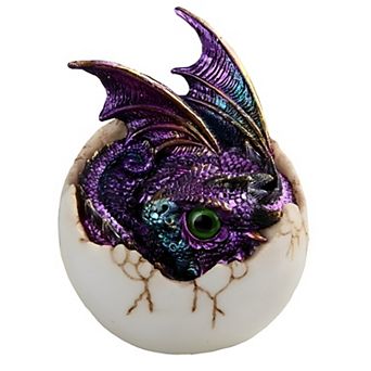 FC Design 4"H Pink/Purple Dragon Baby in Egg Statue Fantasy Decoration Figurine Home Room Decor