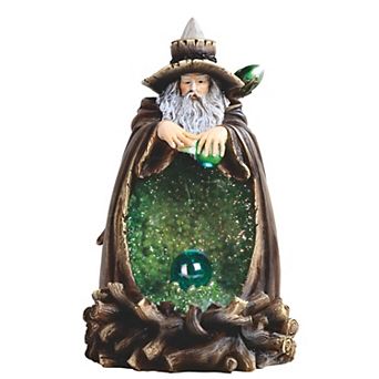 FC Design 6 .75"H Wizard Backflow Incense Burner with LED Light Incense Holder