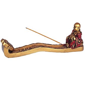 FC Design 10"W Maitreya Buddha Incense Burner Incense Sticks Holder Home Decoration