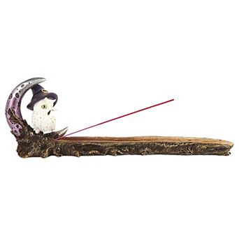 FC Design 11.5"W Owl on Moon Incense Burner Sticks Holder Statue Fantasy Decoration Figurine