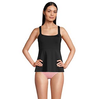 Women's Lands' End DD-Cup Flutter Tankini Swim Top