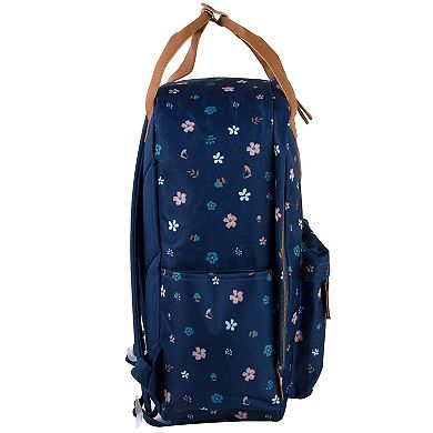 Emma & Chloe Double Handle Floral Backpack