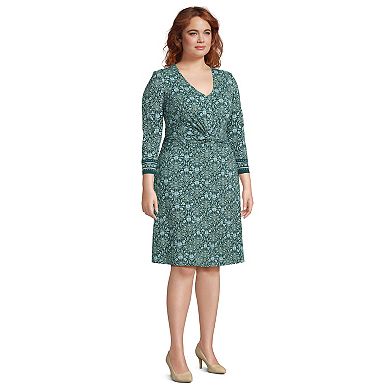 Plus Size Lands' End Women's Lightweight Fit and Flare Dress