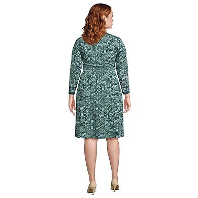 Plus Size Lands' End Women's Lightweight Fit and Flare Dress