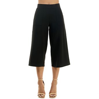 Women's Nina Leonard Elastic Waist Culotte Pants