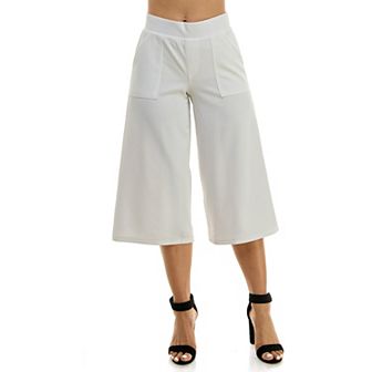 Women's Nina Leonard Elastic Waist Culotte Pants