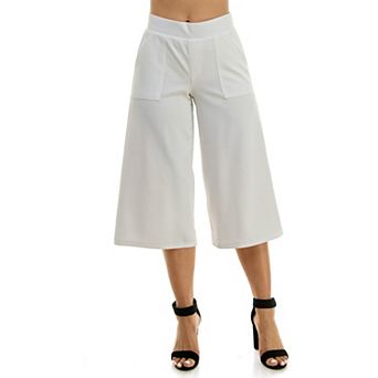 Women's Nina Leonard Elastic Waist Culotte Pants