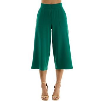 Women's Nina Leonard Elastic Waist Culotte Pants