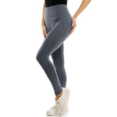 Women's Nina Leonard 2-pack Space-Dyed High-Waisted Leggings