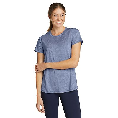 Eddie Bauer T-Shirt Donna Manica Corta Girocollo, Cotone Pettinato Morbido, Taglie Regolari E Petite