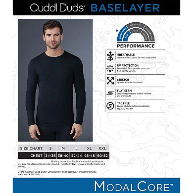 Men's Cuddl Duds® Lightweight ModalCore Performance Base Layer Crew Top