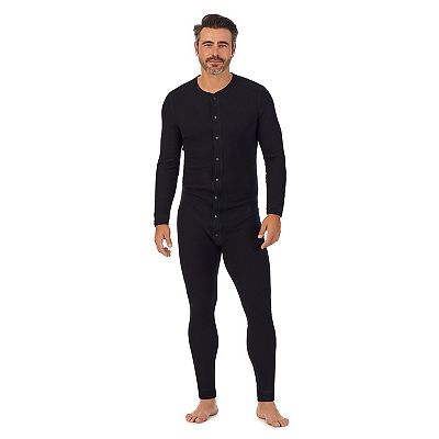 Men s Cuddl Duds Midweight Waffle Thermal Performance Base Layer Union Suit