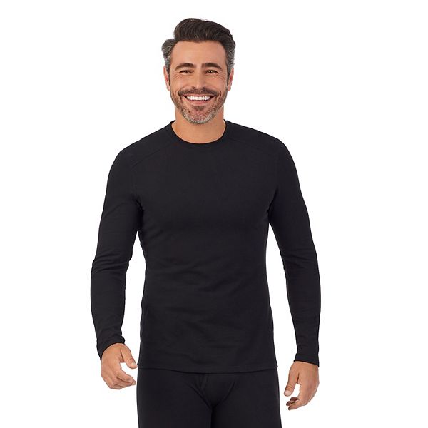 Men's Cuddl Duds® Midweight Cottonwear Performance Base Layer Crew Top