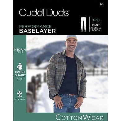 Men's Cuddl Duds Midweight Cottonwear Performance Base Layer Pants