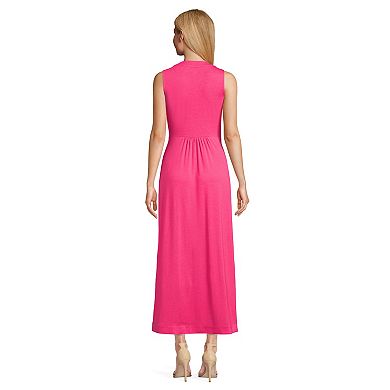 Women's Lands' End Sleeveless Surplice Maxi Dress