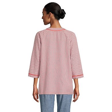 Women's Lands' End Rayon 3/4 Sleeve Tunic Top